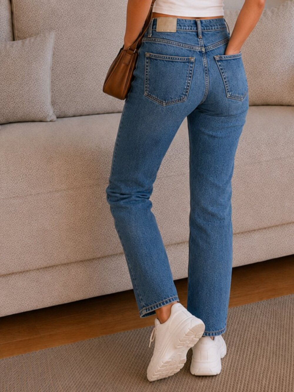Everlane The Original Cheeky Jean High Rise Straight Ankle Crop Blue Denim Sz 28 - Picture 12 of 12